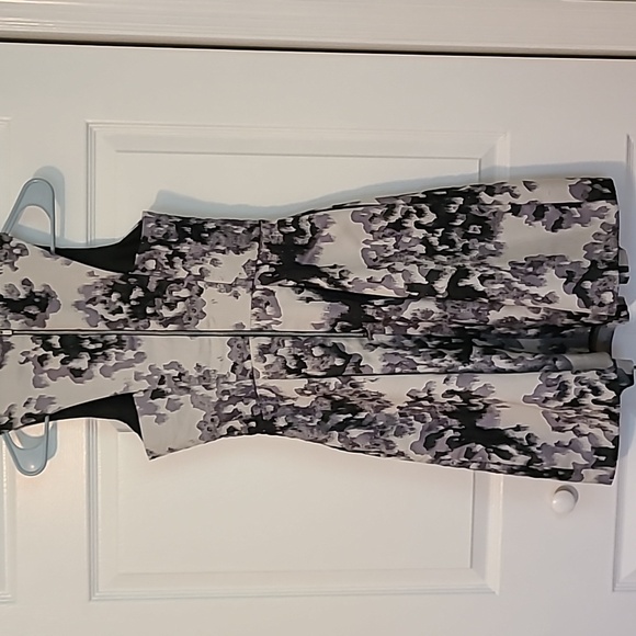 H&M Women's Taupe & Gray Pattern Sleeveless Mini Dress Size 4 - Picture 5 of 7